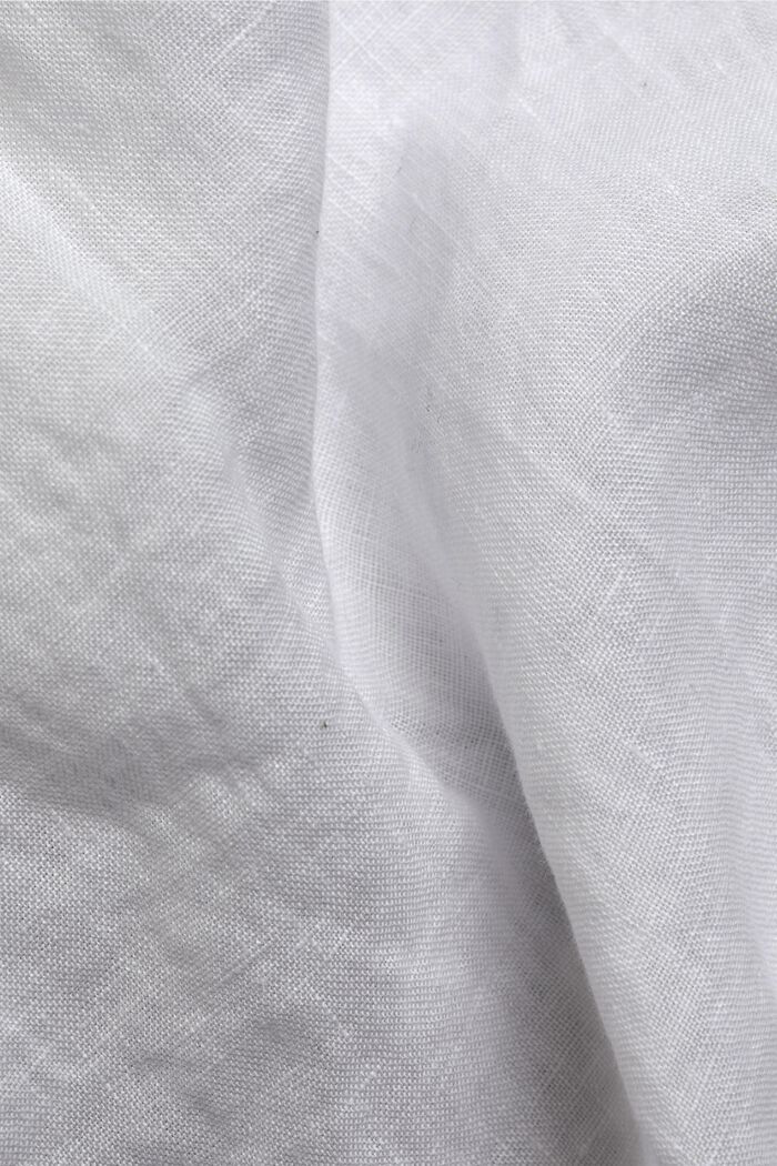 Button-Down-Hemd aus 100% Leinen, WHITE, detail image number 4