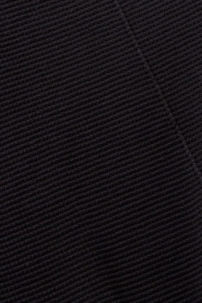 Rundhalspullover mit Textur, Bio-Baumwolle, BLACK, detail image number 1