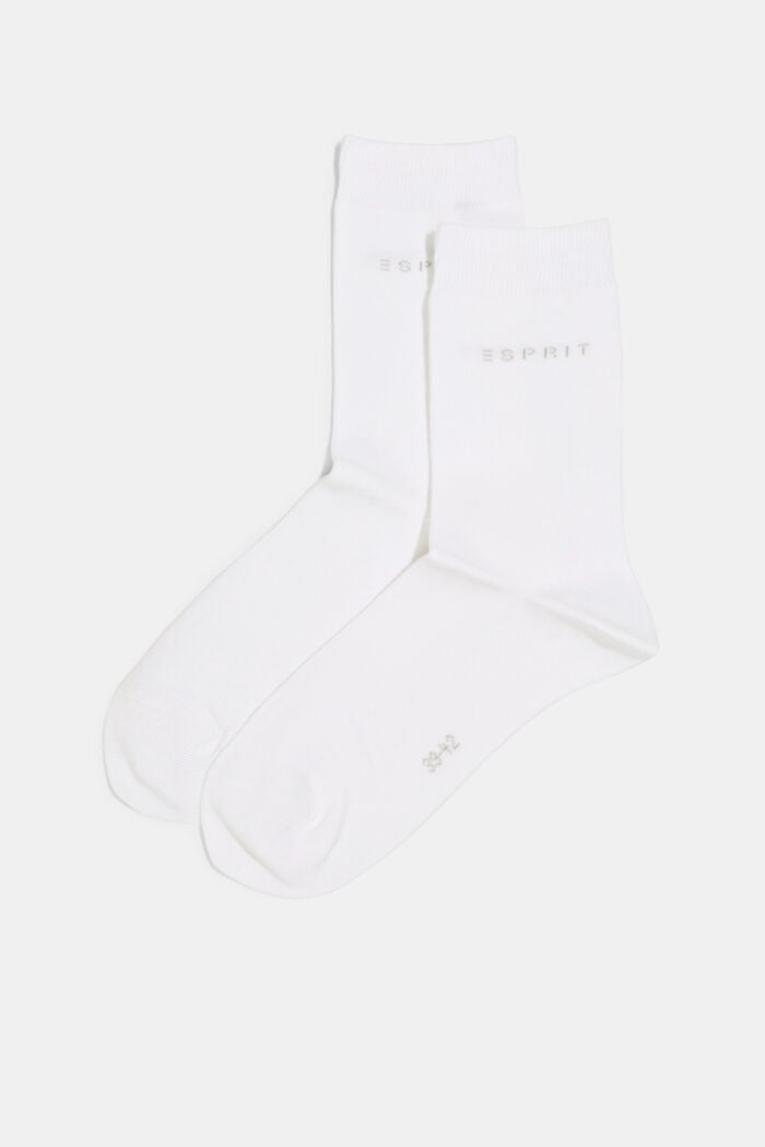 2er-Pack Socken in Melange-Optik, WHITE, detail image number 0