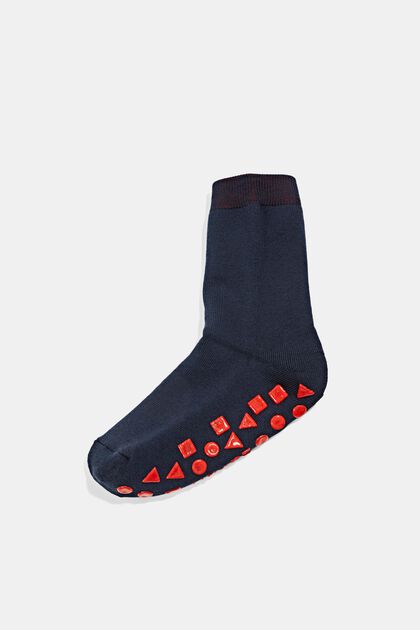 Anti-Rutsch-Socken aus Bio-Baumwoll-Mix, MARINE, overview
