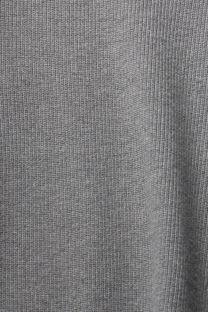 Gerippter Turtleneck-Pullover, MEDIUM GREY, detail image number 5