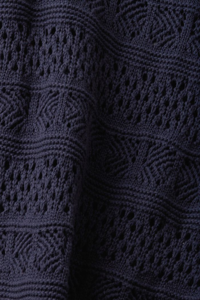 Strukturierter Pullover aus nachhaltiger Baumwolle, NEW NAVY, detail image number 4