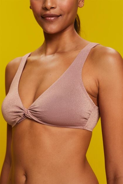 Recycelt: glitzerndes Bikinitop mit Soft-Cups