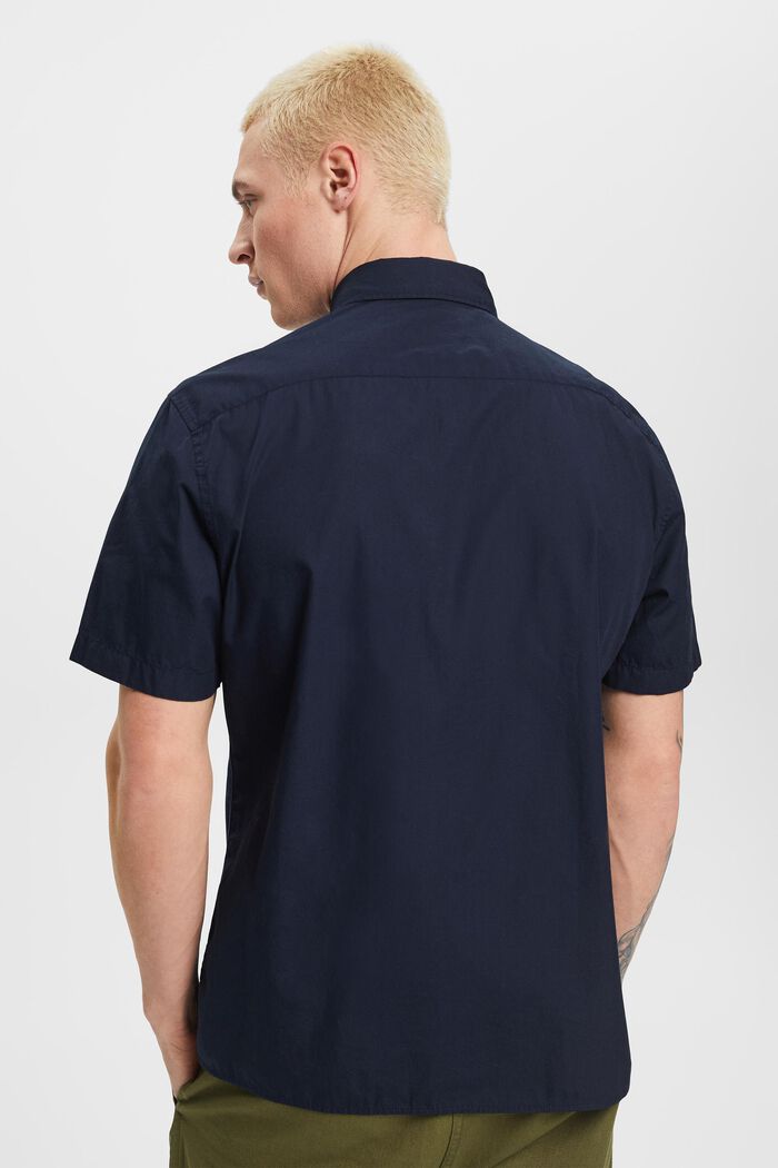 Kurzärmeliges Hemd aus nachhaltiger Baumwolle, NAVY, detail image number 3