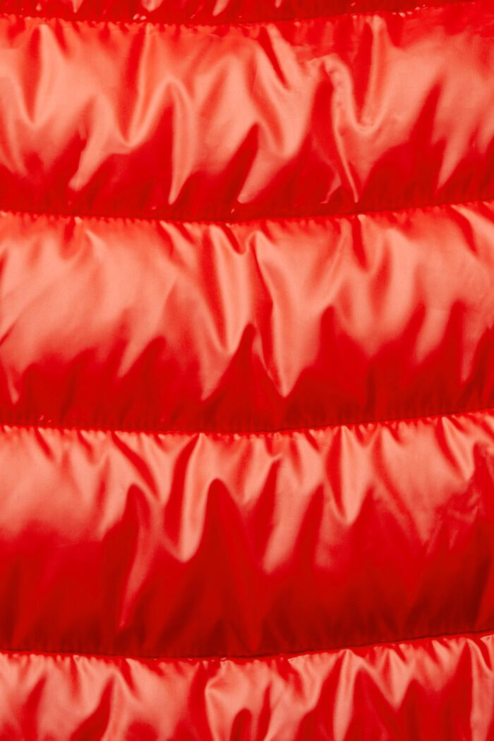 Recycelt: Steppweste mit abnehmbarer Kapuze, RED, detail image number 5