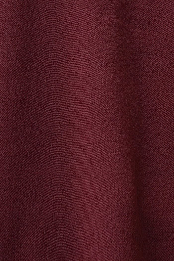 Chiffonbluse mit V-Ausschnitt, BORDEAUX RED, detail image number 5
