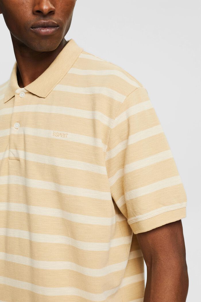 Polo-Shirt mit Streifen, SAND, detail image number 1