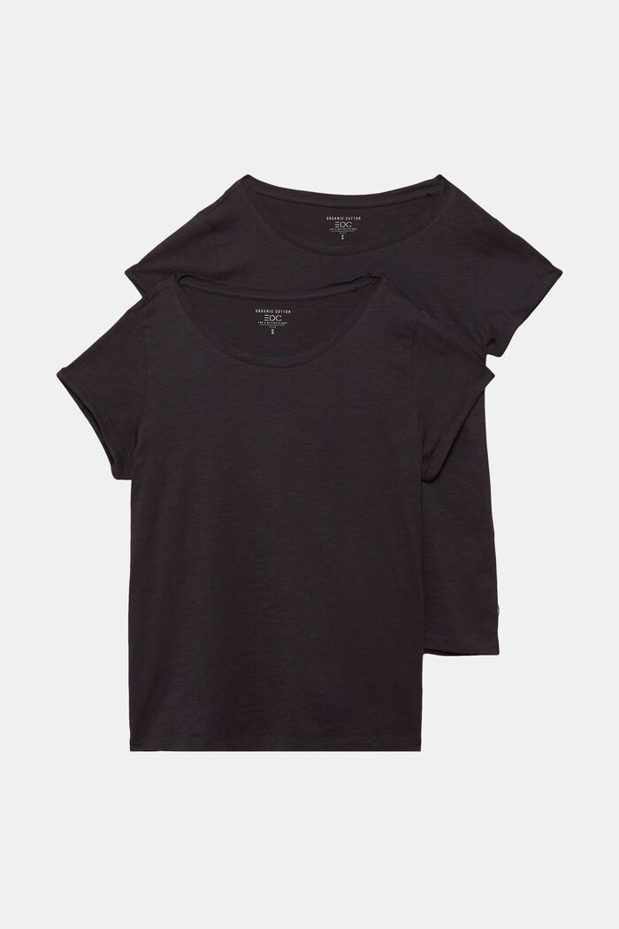 2er Pack Basic-T-Shirt, Organic Cotton, BLACK, detail image number 6