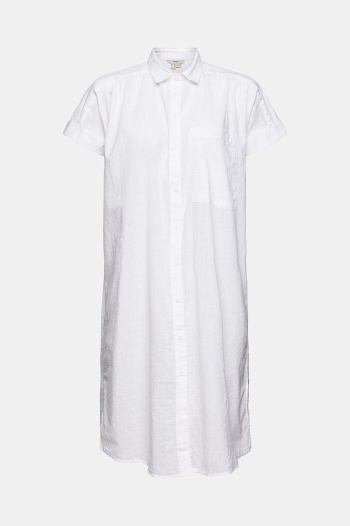 Leichtes Hemdblusenkleid, WHITE, detail image number 7