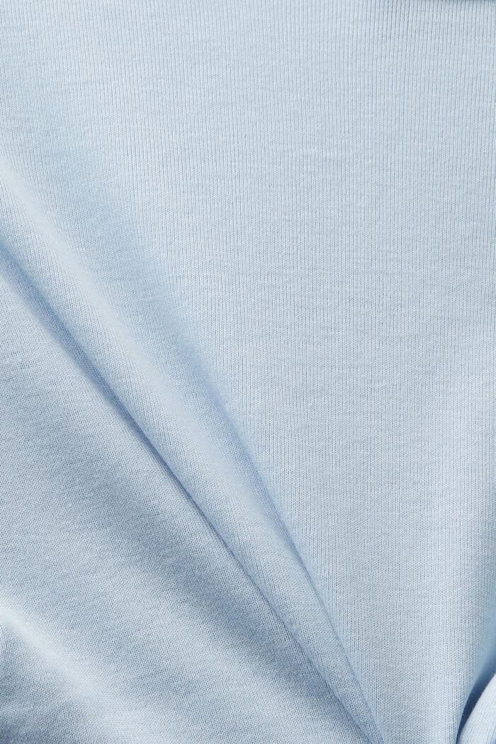 Baumwoll-T-Shirt mit V-Ausschnitt, LIGHT BLUE, detail image number 4