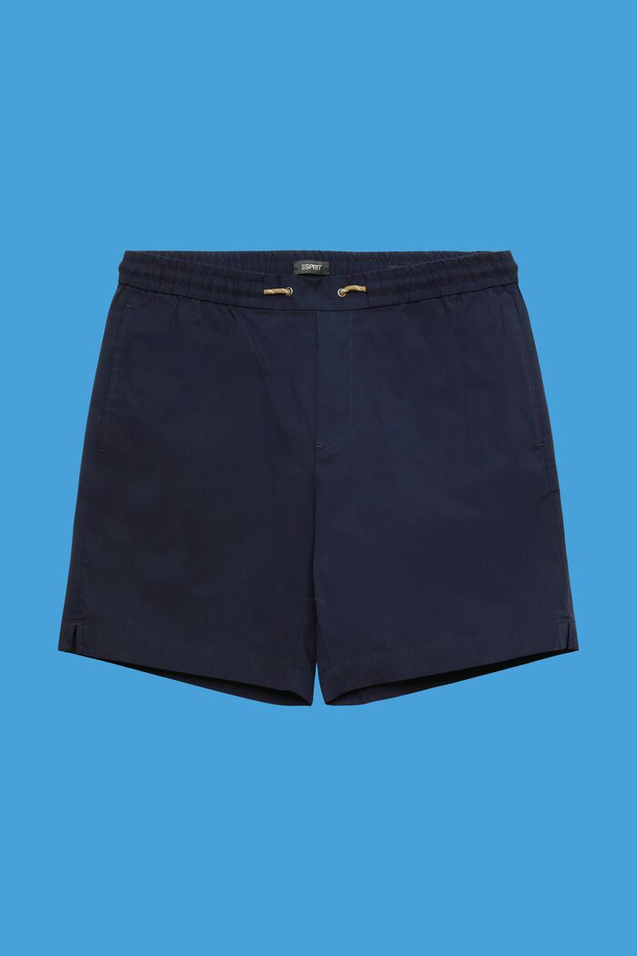 Pull-on-Shorts aus Baumwoll-Popelin, NAVY, detail image number 7