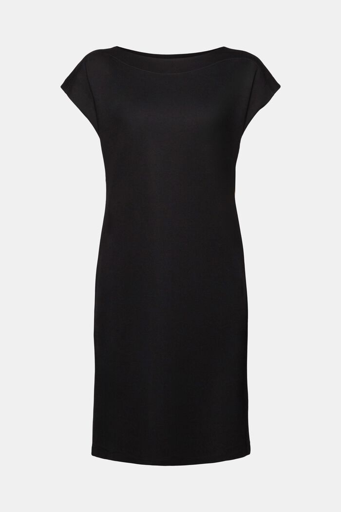 Minikleid aus Jersey, BLACK, detail image number 6