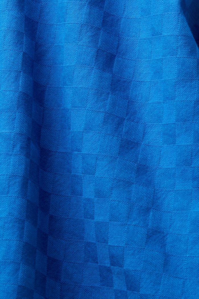 Baumwollhemd mit Jacquardmuster, BRIGHT BLUE, detail image number 7