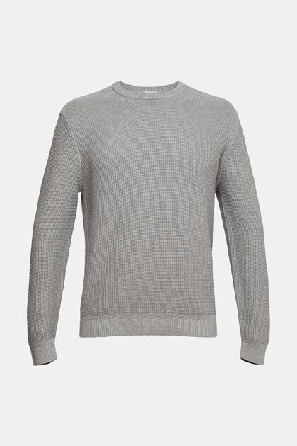 Sweater aus 100% Baunwollen, MEDIUM GREY, overview