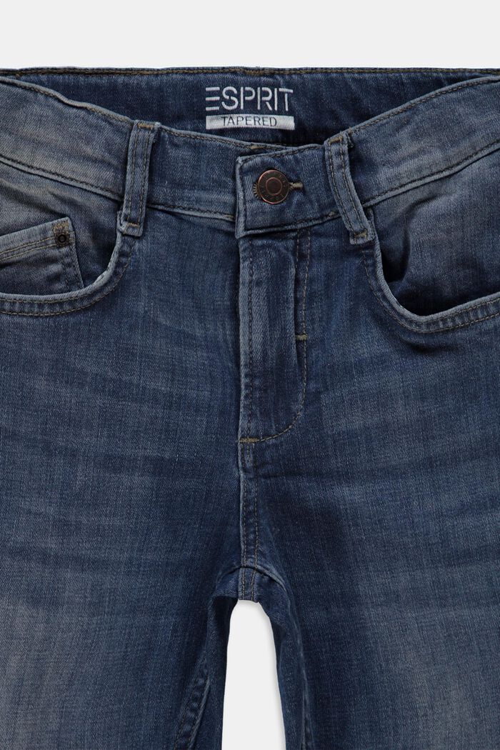 Washed Stretch-Jeans mit Verstellbund, BLUE MEDIUM WASHED, detail image number 2