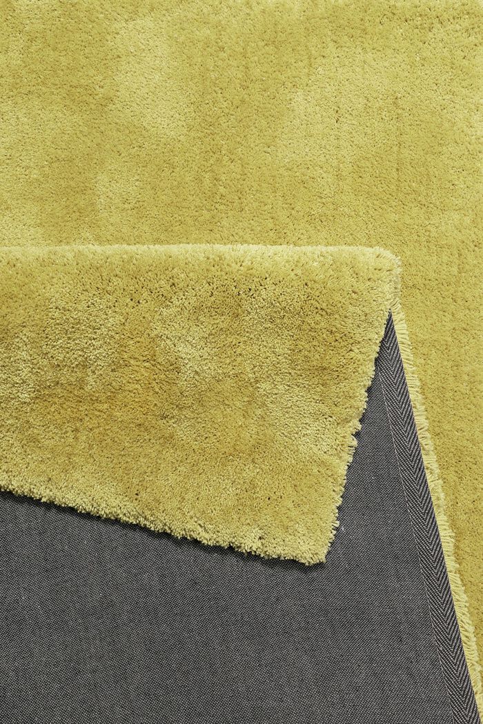 Hochflor-Teppich im unifarbenen Design, MUSTARD YELLOW, detail image number 3