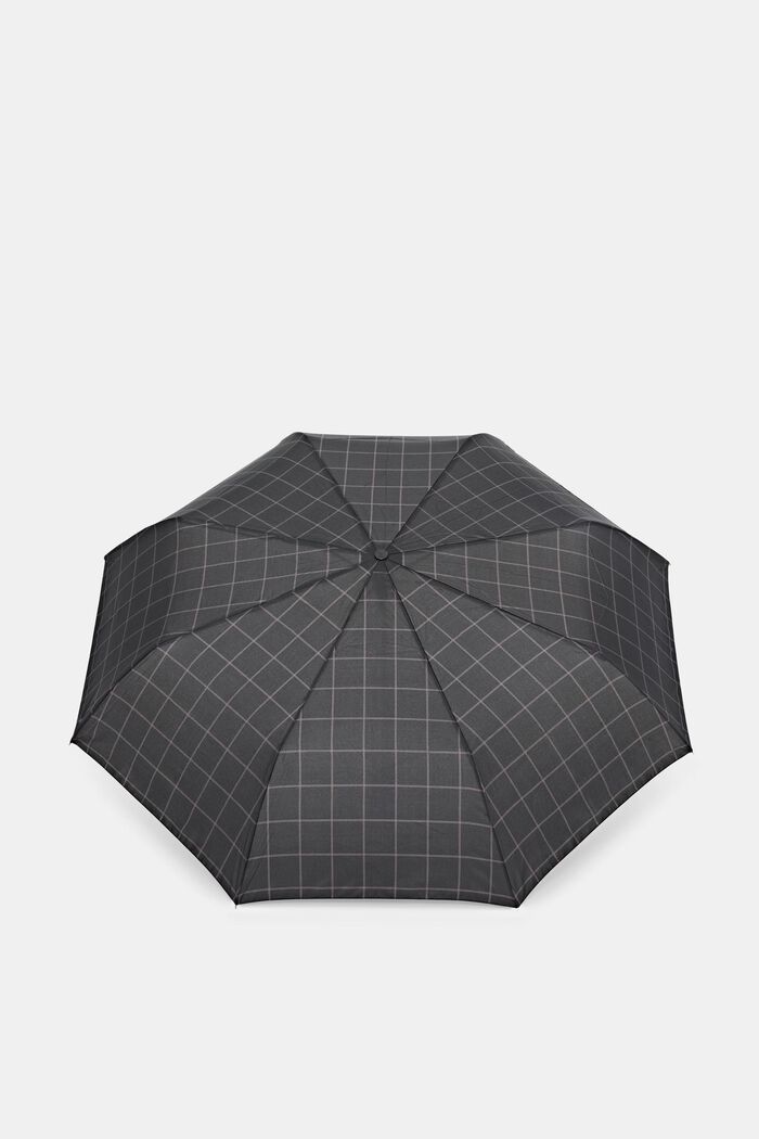 Leichter Regenschirm mit Karomuster, ONE COLOUR, overview