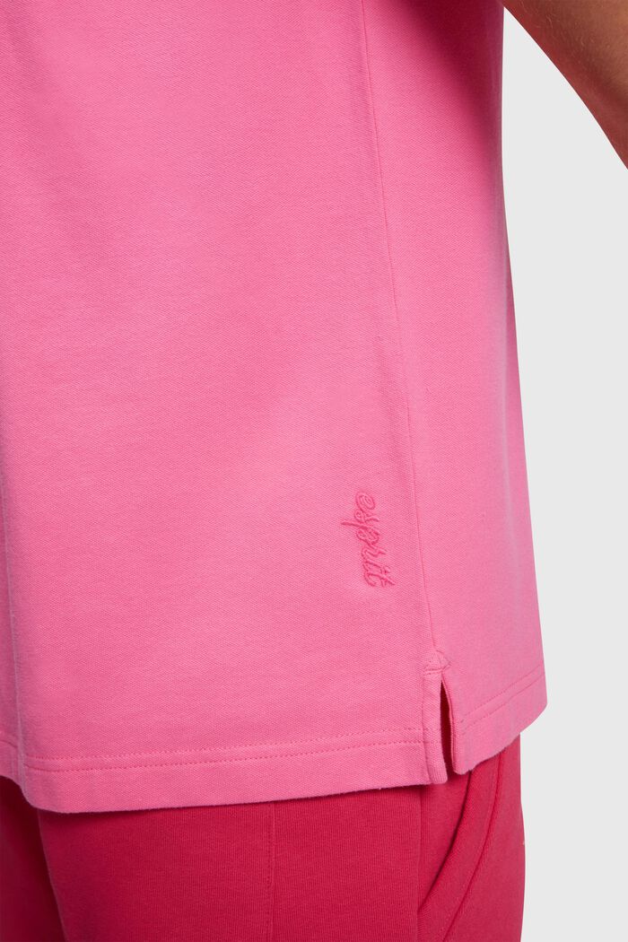 Klassisches Tennis-Poloshirt mit Dolphin-Batch, PINK, detail image number 3