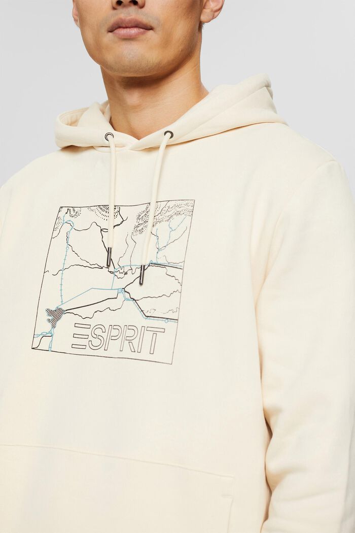 Recycelt: Sweatshirt-Hoodie mit Print, CREAM BEIGE, detail image number 2