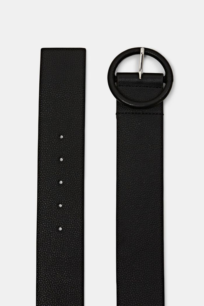 Breiter Taillengürtel aus Leder, BLACK, detail image number 1