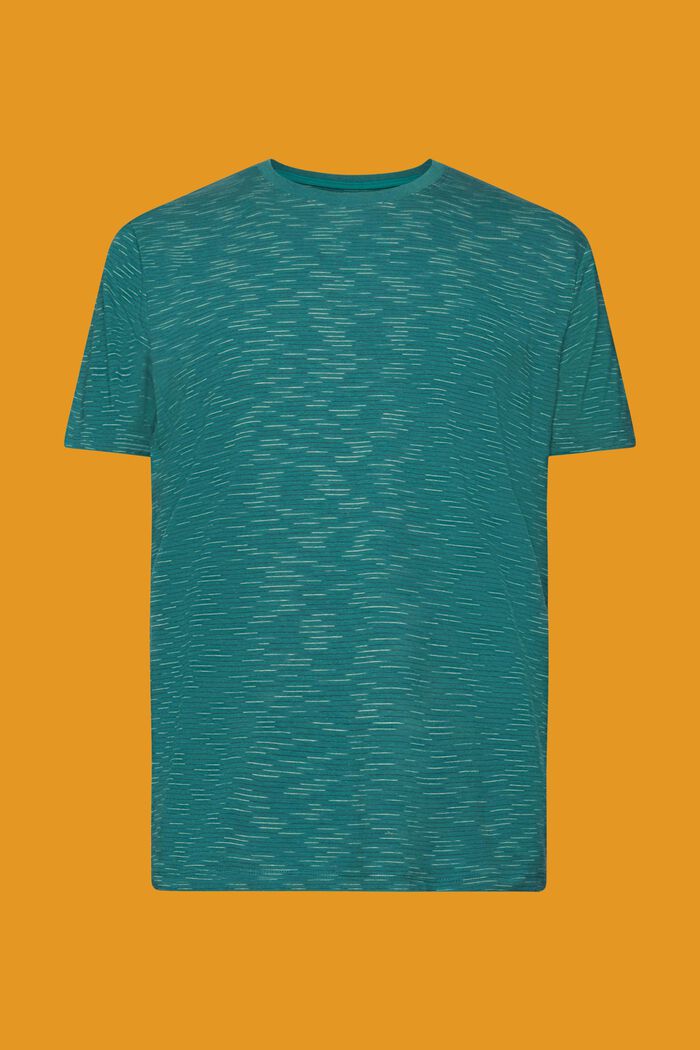T-Shirt mit feinen Streifen, EMERALD GREEN, detail image number 6