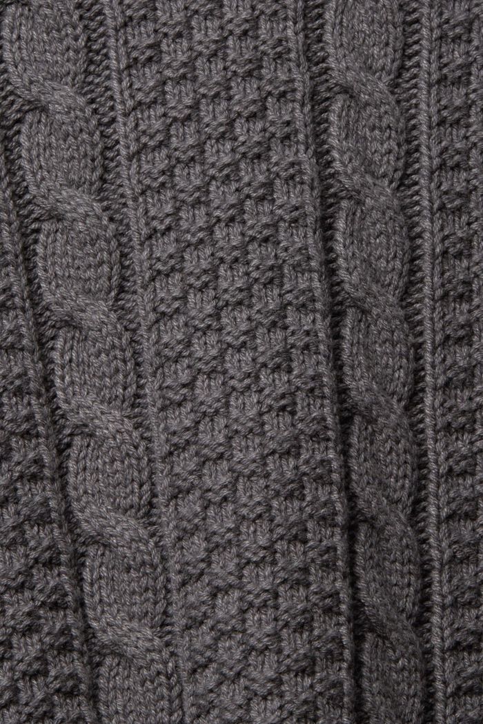 Pullover mit Zopf-Muster, DARK GREY, detail image number 4