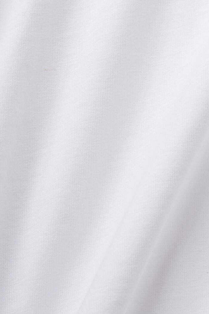 T-Shirt mit Print auf der Brust, 100 % Baumwolle, WHITE, detail image number 5