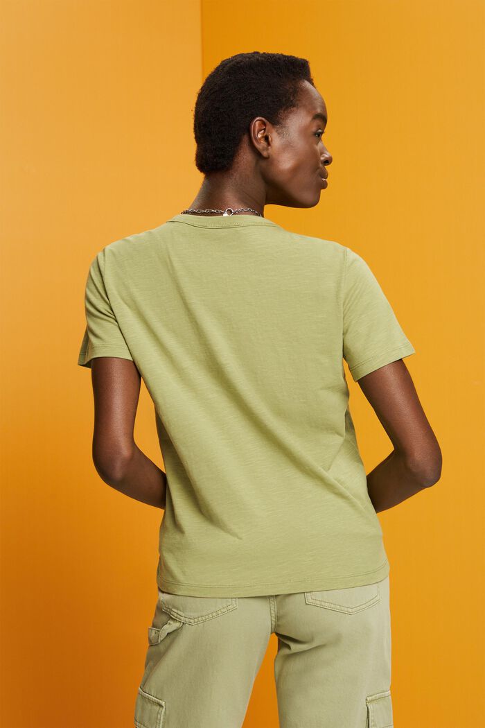 T-Shirt aus Jersey, 100% Baumwolle, PISTACHIO GREEN, detail image number 3