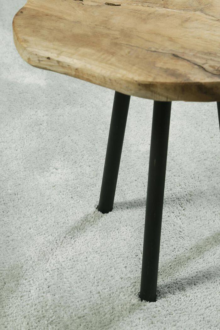 Hochflor-Teppich im unifarbenen Design, JADE GREEN, detail image number 1
