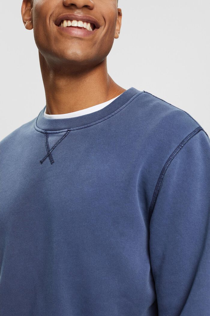 Unifarbenes Sweatshirt, NAVY, detail image number 2