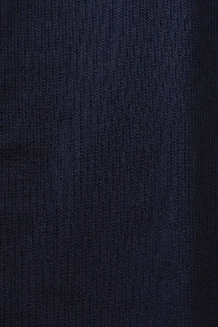 Schmales, strukturiertes Hemd, 100 % Baumwolle, NAVY, detail image number 4