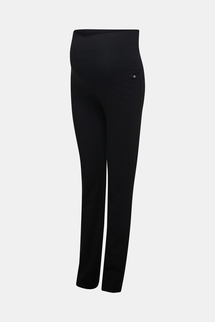 Jersey-Pants mit Überbauchbund, BLACK, detail image number 4