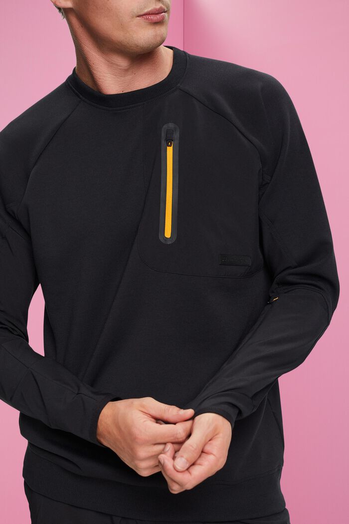 Sweatshirt mit Zippertaschen, BLACK, detail image number 2