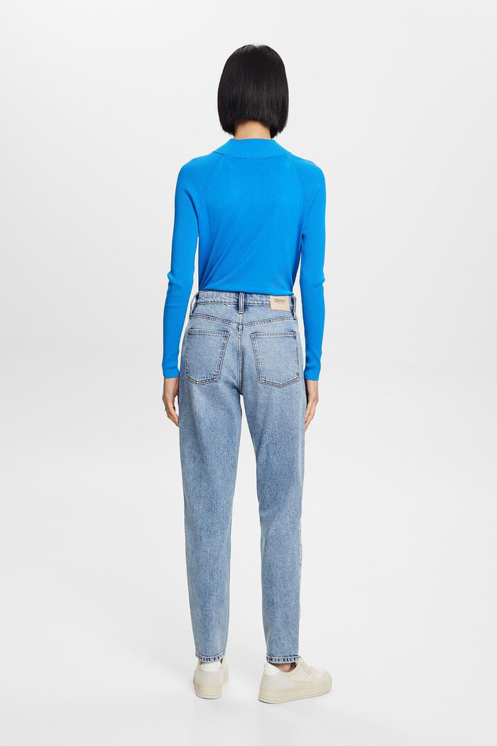 Klassische Retro-Jeans mit hohem Bund, BLUE BLEACHED, detail image number 3