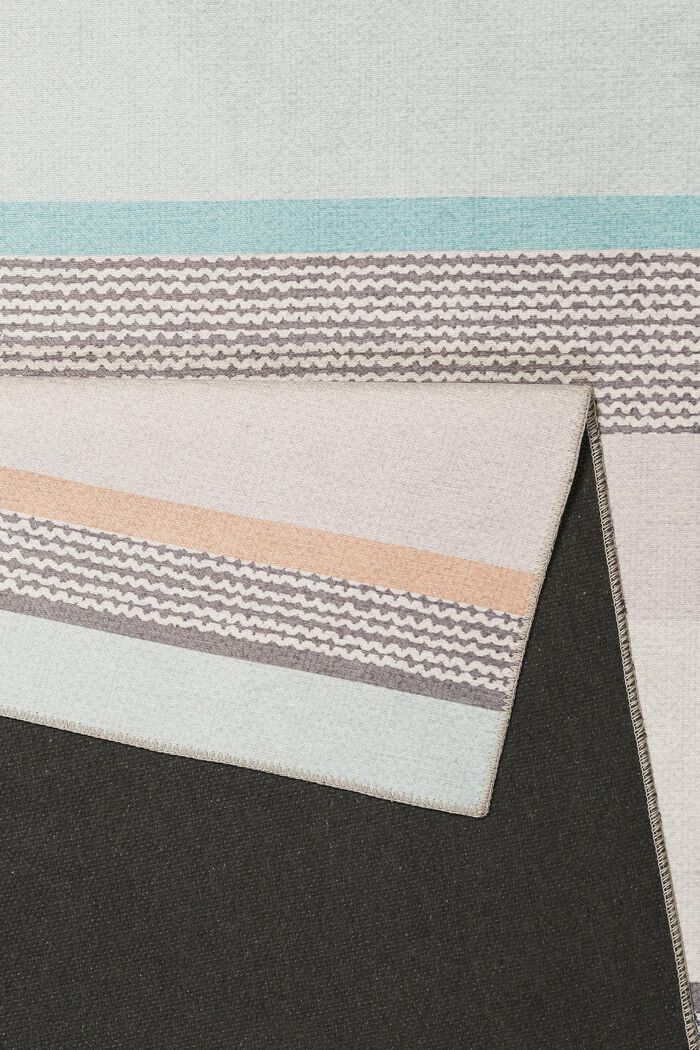 Kurzflor-Teppich mit Streifenmuster, LIGHT BEIGE, detail image number 2