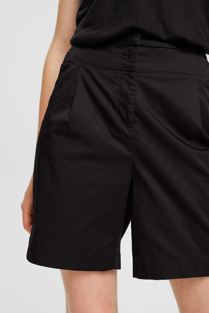 Bemuda-Shorts aus Pima Baumwolle, BLACK, detail image number 3