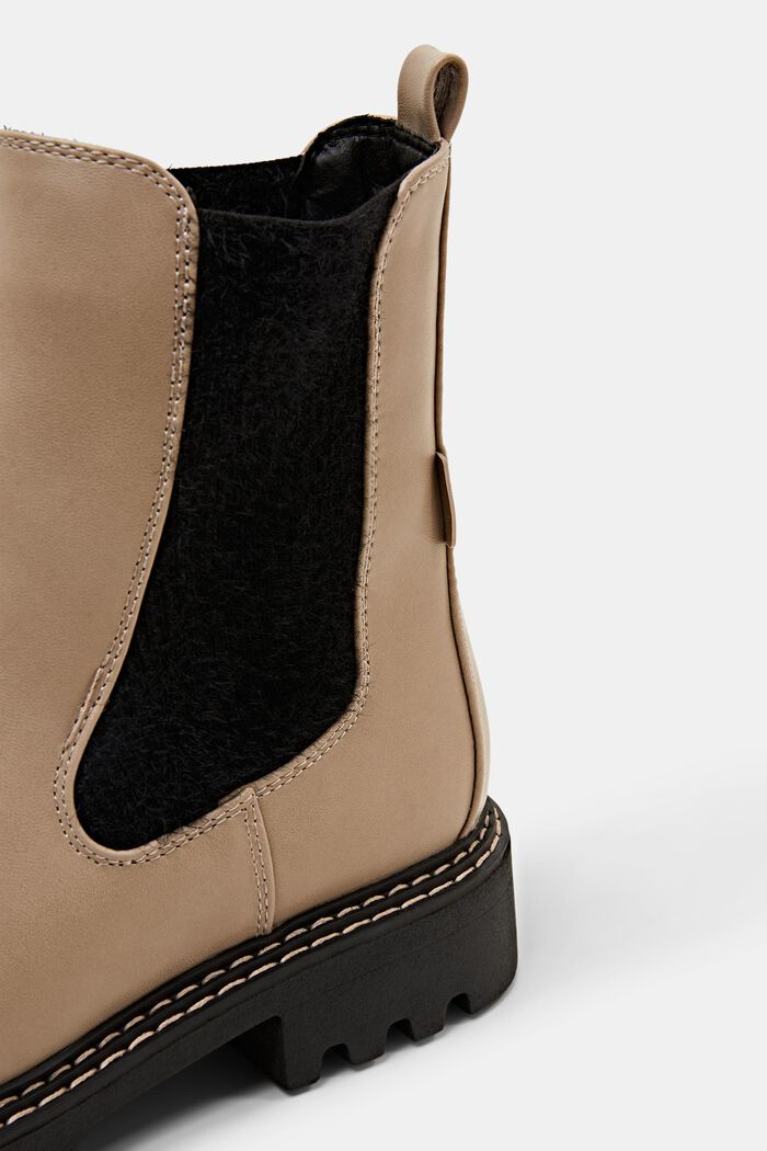 Chelsea Boots aus veganem Leder, BEIGE, detail image number 3