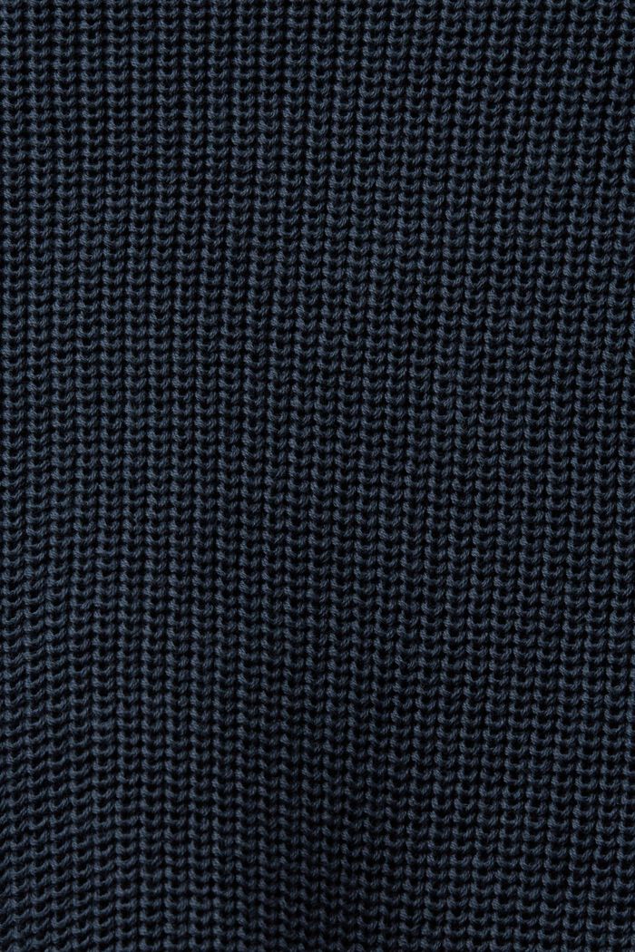 Strickpullover mit Polokragen, 100 % Baumwolle, PETROL BLUE, detail image number 6