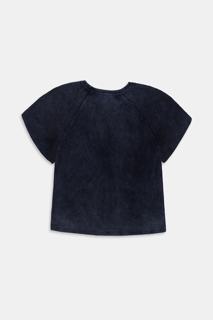 Cropped T-Shirt mit Struktur aus Baumwolle