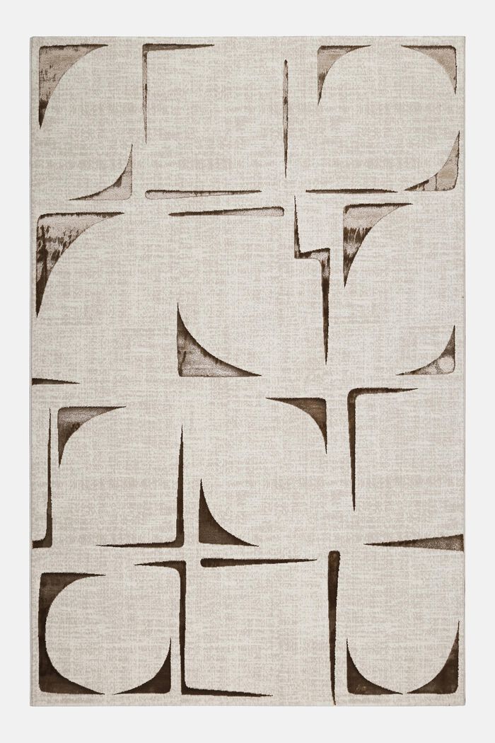 Kurzflorteppich Nelle mit abstraktem Muster, BROWN, detail image number 5