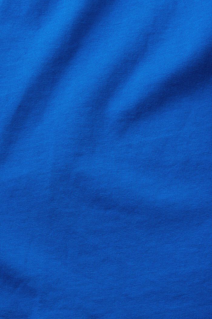 Baumwoll-T-Shirt mit Rundhalsausschnitt, BLUE, detail image number 5