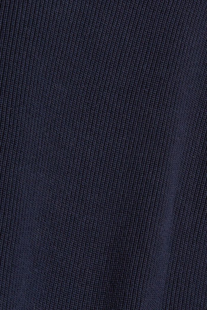 Strick-Hoodie aus 100% Baumwolle, NAVY, detail image number 4