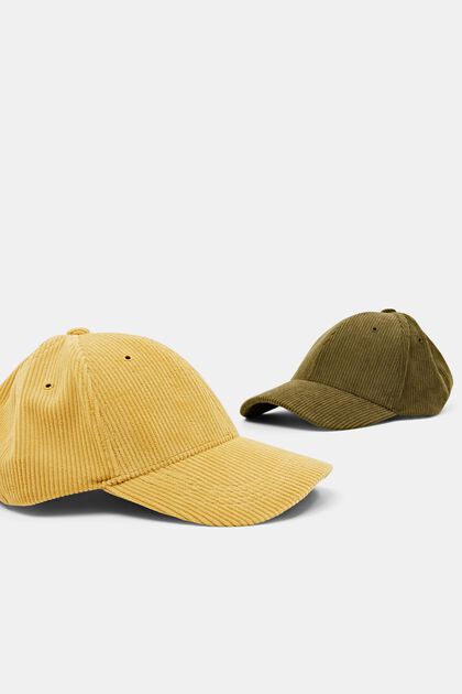 Base Cap aus Cord, DUSTY YELLOW, overview