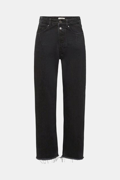 High-Rise-Jeans im Dad Fit, BLACK RINSE, overview