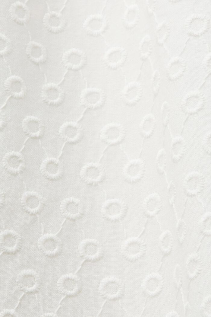 Hose mit Stickerei, 100 % Baumwolle, WHITE, detail image number 6