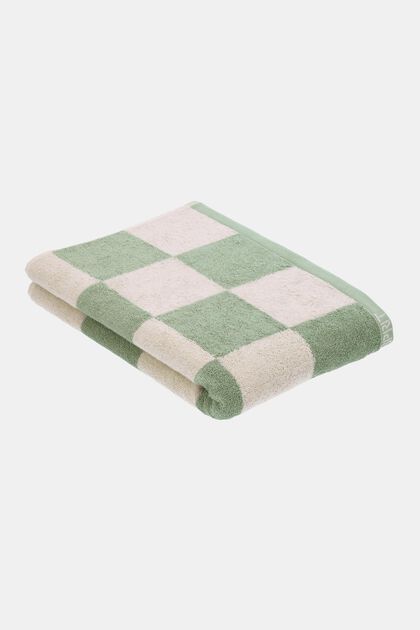Handtuch mit Schachbrettmuster, 100 % Baumwolle