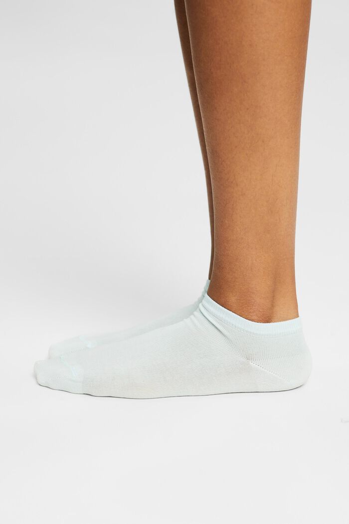 2er-Pack Sneaker-Socken aus Bio-Baumwoll-Mix, MINT/WHITE, detail image number 2