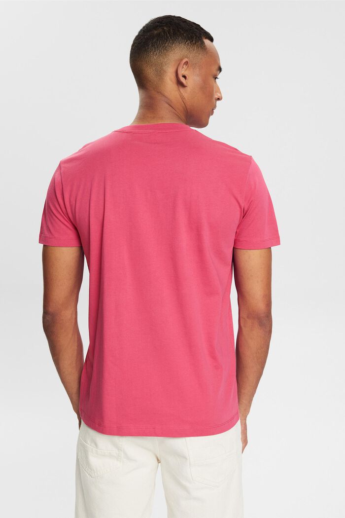 Jersey-T-Shirt mit grafischem 3D Logo-Print, DARK PINK, detail image number 3