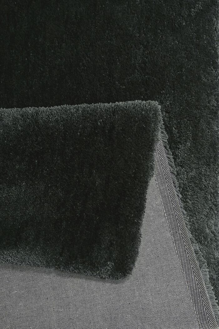 Hochflor-Teppich im unifarbenen Design, STEEL GRAY, detail image number 3