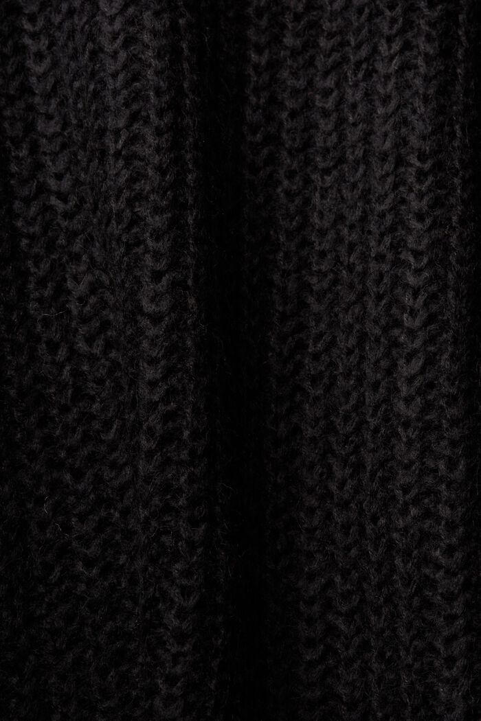 Strickcardigan mit Wolle, BLACK, detail image number 5